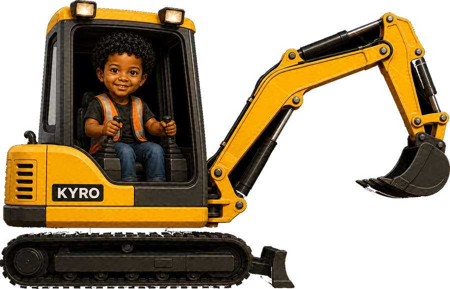 Kyro in his excavator